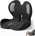 Ergonomic Seat Cushion,Office Chair Cushion with Lumbar Support Pillow,Car Orthopedic Seat Cushions,Designed for Sciatica,Tailbone,Back Pain Relief,for Office,Car,Truck,Home,Desk Chair