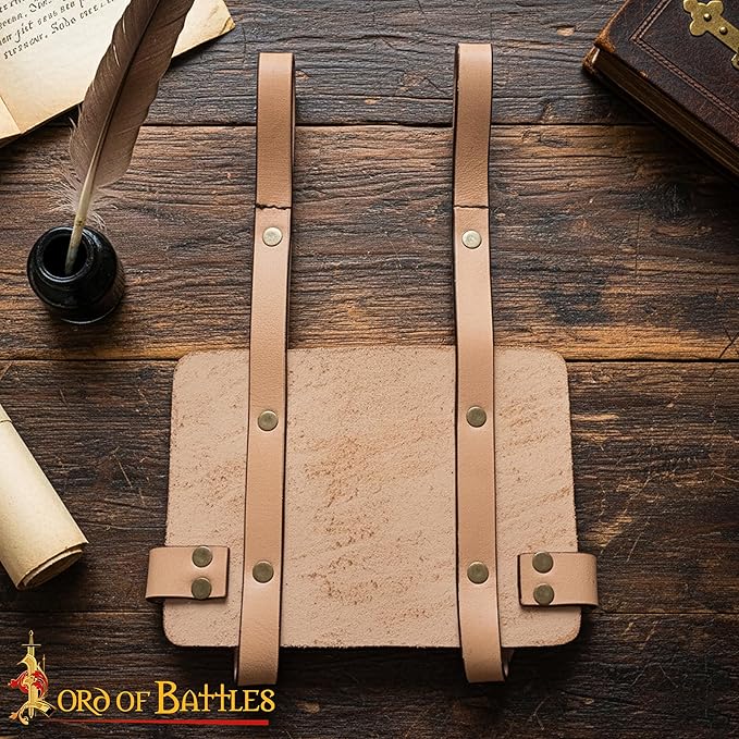 Lord of Battles Adventurer's Book or Diary Holder Handcrafted from Genuine Leather 13x18cm (Natural)