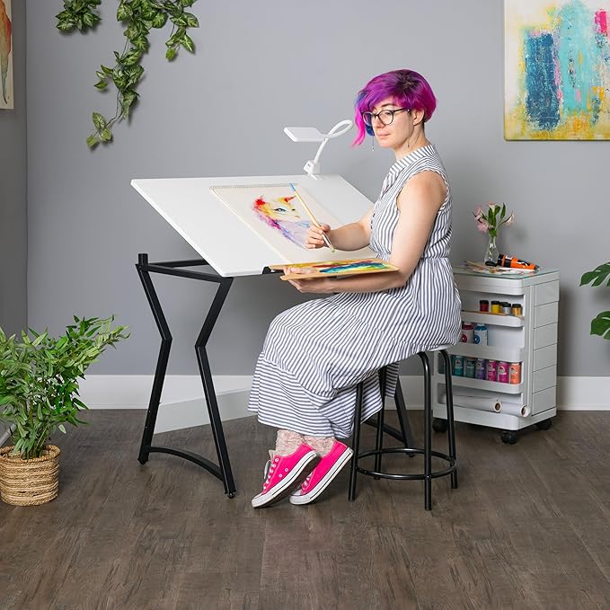 SD Studio Designs Hourglass Craft Table Angle Adjustable Drafting Table, Table