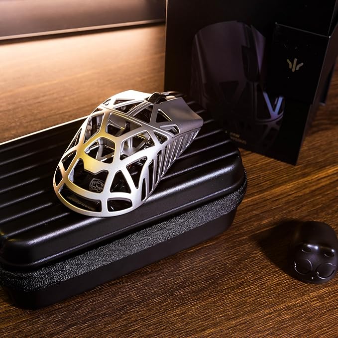 WLMOUSE Beast X Pro Ultra-Light 39g Magnesium Gaming Mouse, PAW3950 HS Sensor, 8K Polling Rate, 30000 DPI,OM & TTC Switches, Customizable Side Panels.(Black(TTC Switch-Side Slits))