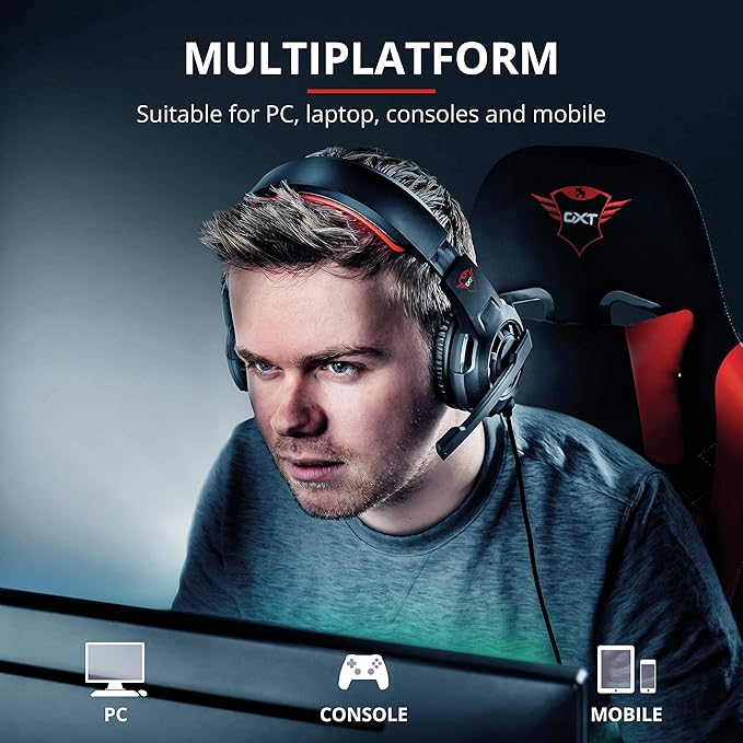 Trust Gaming GXT 310 Wired Stereo Headset - Over-the-head - Circumaural - Black - 36 Ohm - 20 Hz