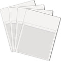 IMAGAME Magnetic Pocket 4 Pack – Self-Adhesive Magnetic Storage Pouch for Documents, Notes & Tools, Strong Magnet Backing for Fridge, Whiteboards, and Metal Surfaces (White 4Pcs)