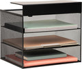 Mind Reader Slide-On Under Desk File Organizer, No Tools Required, Hanging Storage for Laptops, Folders, and Notebooks, Metal, Black