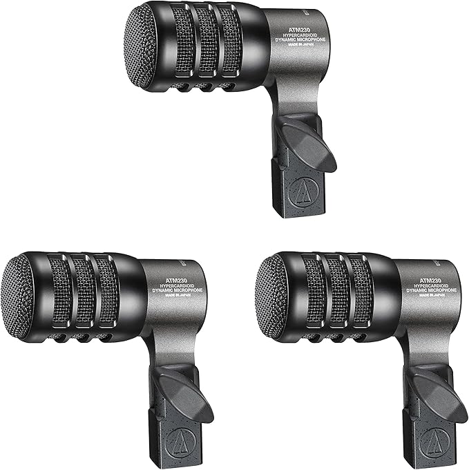 Audio Technica ATM230PK Dynamic Instrument Microphones, 3-Pack