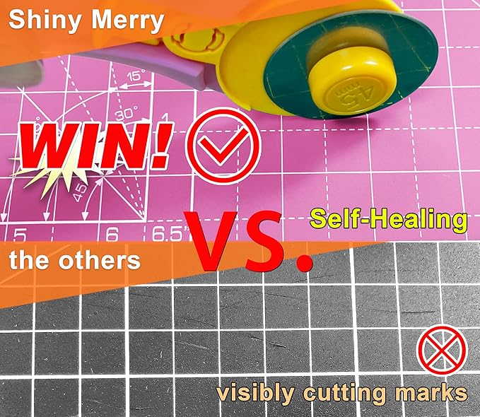Self Healing Cutting Mat A1 24"x36" Double Sided 5-Ply Craft Mat for Sewing, Quilting, Fabric, Scrapbooking Pink/Purple
