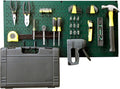 Wall Control Modular Pegboard Tool Organizer System - Wall-Mounted Metal Peg Board Tool Storage Unit for Wall Storage Tiling (Green Pegboard)