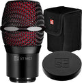 SE ELECTRONICS V7 MC1 Wireless Microphone Capsule - Compatible with Shure Wireless Transmitters - Professional Dynamic Microphone for Singing, Speech & Music Studio Recording (Black w MP03 Pouch)