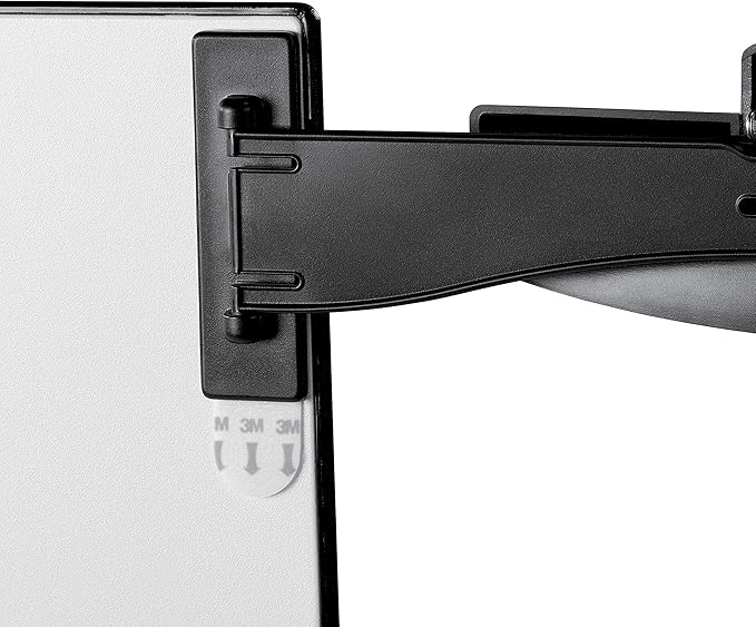3M Monitor Mount Document Clip, Mounts Right or Left with Command Adhesive, Swings Forward and Back for Easy Viewing and Storage, 30 Sheet Capacity, Black (DH240MB)- Pack of 6