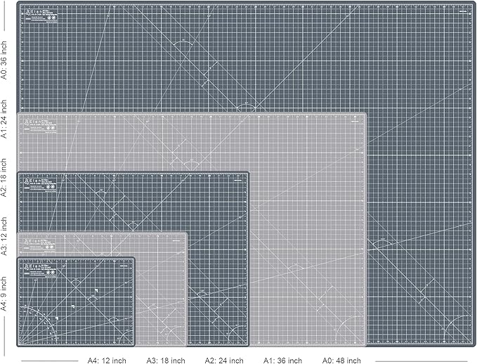 Elan Cutting Mat 36x60 Gray, Extra Large Self Healing Cutting Mat 36 x 60 Inch, 5-Ply Craft Board Gray, Hobby Board for Sewing and Quilting