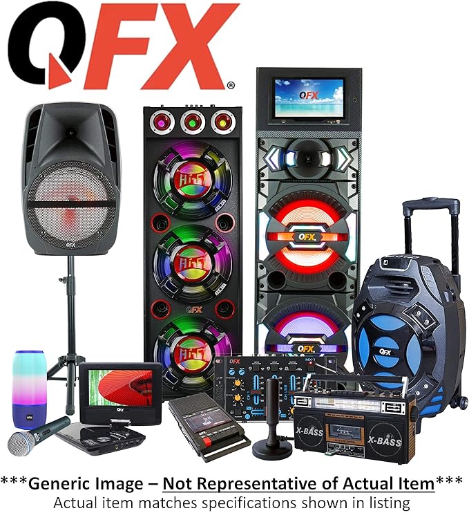 QFX Instrument Dynamic Microphone, XLR Connector (M-158), Black