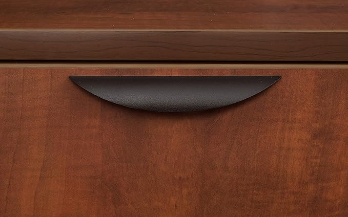 Regency Legacy Stand Up Desk/ 3 Lateral File Quad with Bookcase End- Cherry