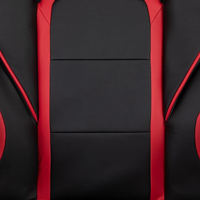 Flash Furniture Red Gaming Desk with Cup Holder/Headphone Hook & Red Reclining Back/Arms Gaming Chair with Footrest