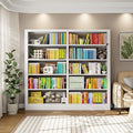 71" Metal Bookshelf,5 Tier White Bookshelf with Adjustable Shelves,Heavy Duty Bookshelves and Bookcases,Tall Bookcase for Living Room,Library,Office,Including Book Stopper (White, 73" Wide)