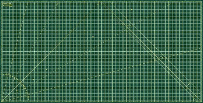 Elan Cutting Mat 36x72 Green, Extra Large Self Healing Cutting Mat 36 x 72 Inch, 5-Ply Craft Board Green, Hobby Board for Sewing and Quilting