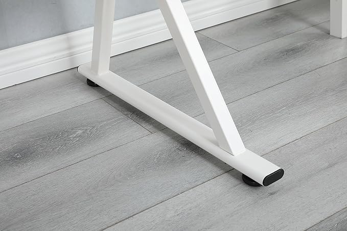 Glass Drafting Table Art Desk – Adjustable Professhional Artwork Drawing Drafting Table Desk, Glass-Topped Art Table for Craft Station Studio Home Office School w/Drawers (White)