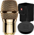SE ELECTRONICS V7 MC1 Wireless Microphone Capsule - Compatible with Shure Wireless Transmitters - Professional Dynamic Microphone for Singing, Speech & Music Studio Recording (Gold w MP03 Pouch)