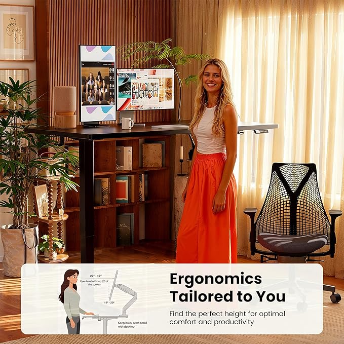 ErGear Electric Standing Desk – Black (44")