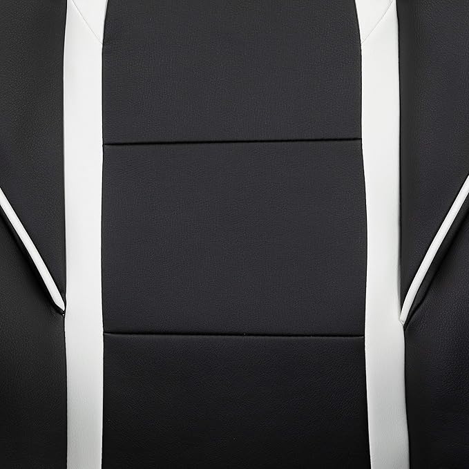 Flash Furniture Black Gaming Desk with Cup Holder/Headphone Hook/2 Wire Management Holes & White Reclining Back/Arms Gaming Chair with Footrest