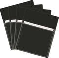 IMAGAME Magnetic Pocket 4 Pack – Self-Adhesive Magnetic Storage Pouch for Documents, Notes & Tools, Strong Magnet Backing for Fridge, Whiteboards, and Metal Surfaces (Black 4Pcs)