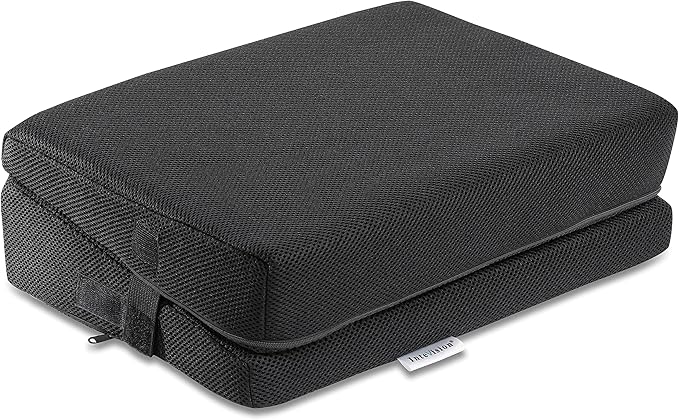 InteVision 4-in-1 Footrest for Added Height - Premium Foam Foot Cushion Works Great for Under Desk or bar - Will not Slide on Any Surface