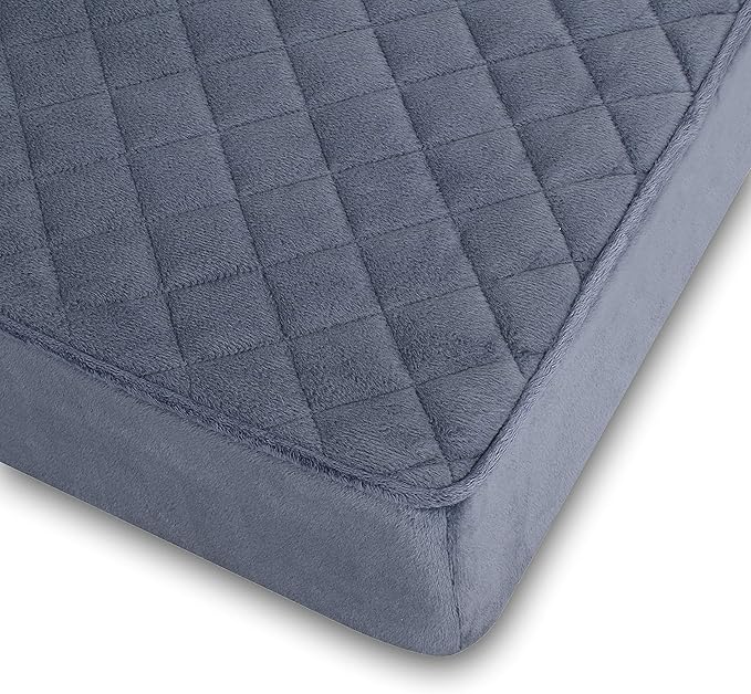 Medium-Soft 20x20x3 Memory Foam Recliner Chair Seat Cushion for Long Sitting - Armchair Pad with Washable Velvety Cover with Waterproof Layer & Non-Slip Base for Seniors & Elderly - Gray
