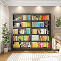 71" Metal Bookshelf,5 Tier Black Bookshelf with Adjustable Shelves,Heavy Duty Bookshelves and Bookcases,Tall Bookcase for Living Room,Library,Office,Including Book Stopper (Black, 73" Wide)
